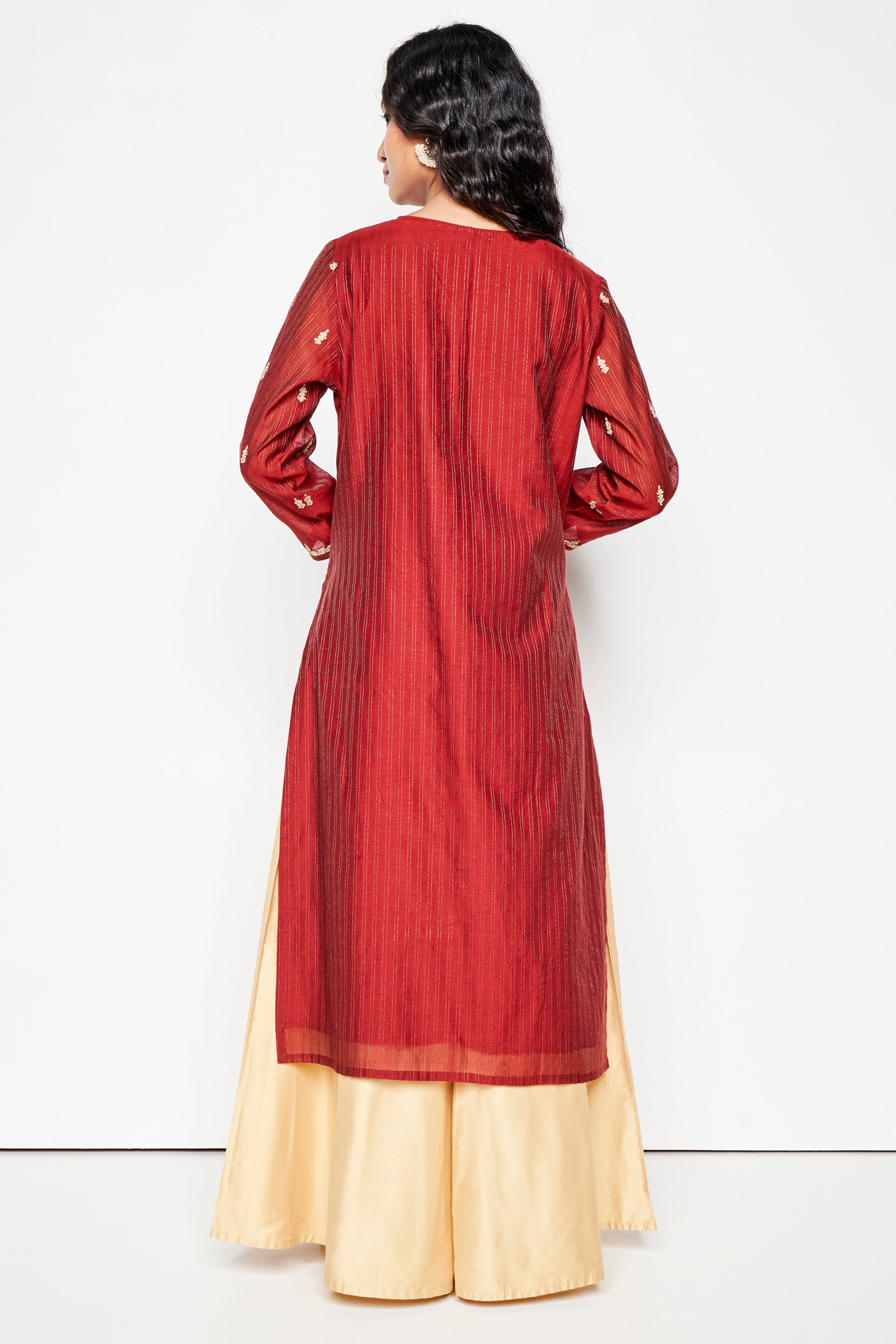 Sajja Kurta, Maroon, image 8